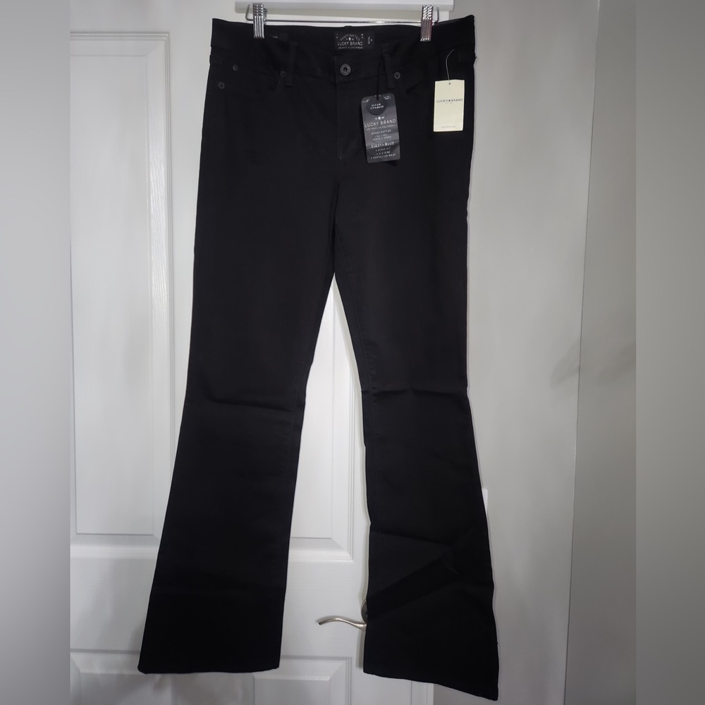 Lucky brand black wide leg jeans
